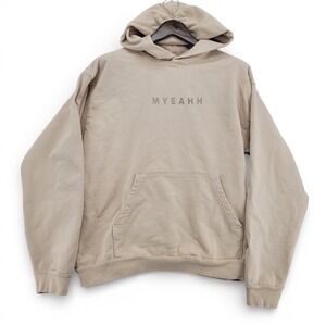 MYEAHH‎ x Los Angeles Apparel Hoodie XL Beige USA Cotton Heavyweight Fleece